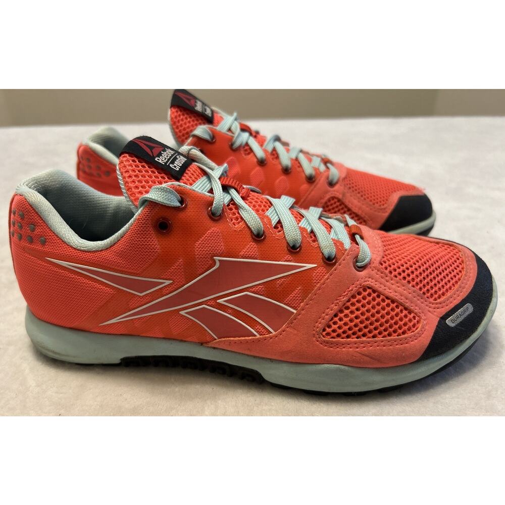 Reebok CrossFit Shoes Women’s Size 8 Pink Orange Nano Duragrip Running Gym Shoes